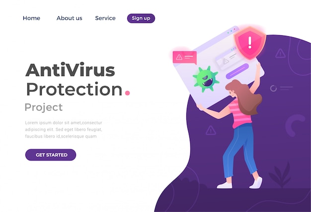 Antivirus Protection landing page