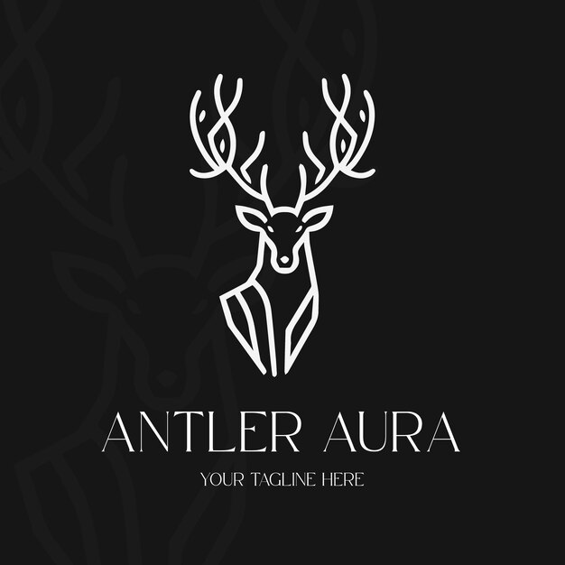 Antler Aura Deer Egegant Logo