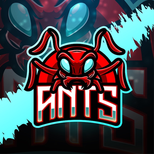 Ants sport mascot logo design