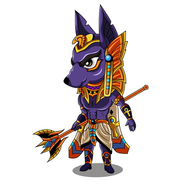 Anubis chibi mascot logo design