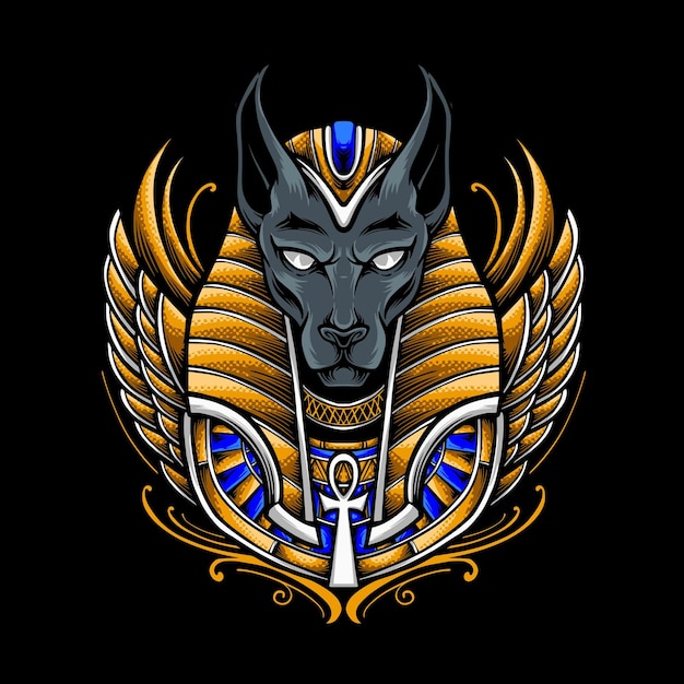 Anubis egypt vector logo illustration