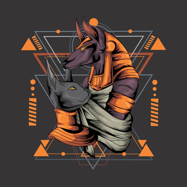 anubis geometric style