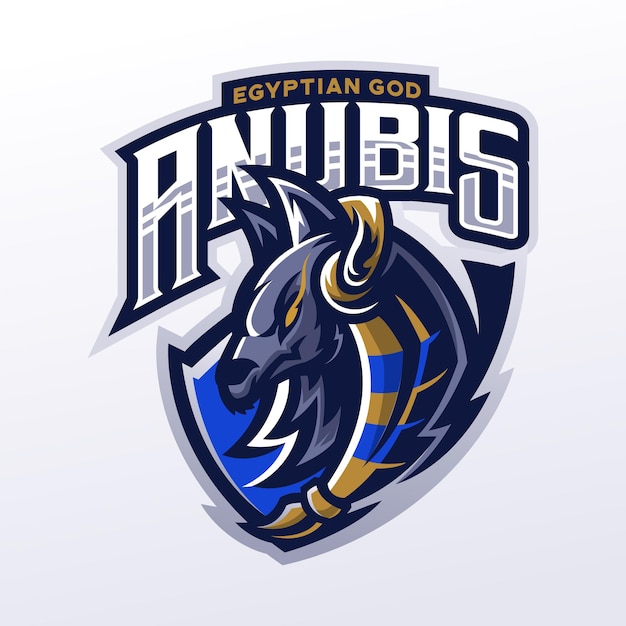 Anubis head mascot illustration