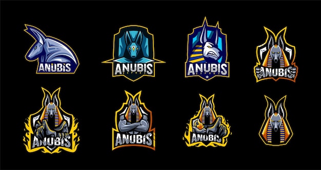 Anubis logo mascot collection design