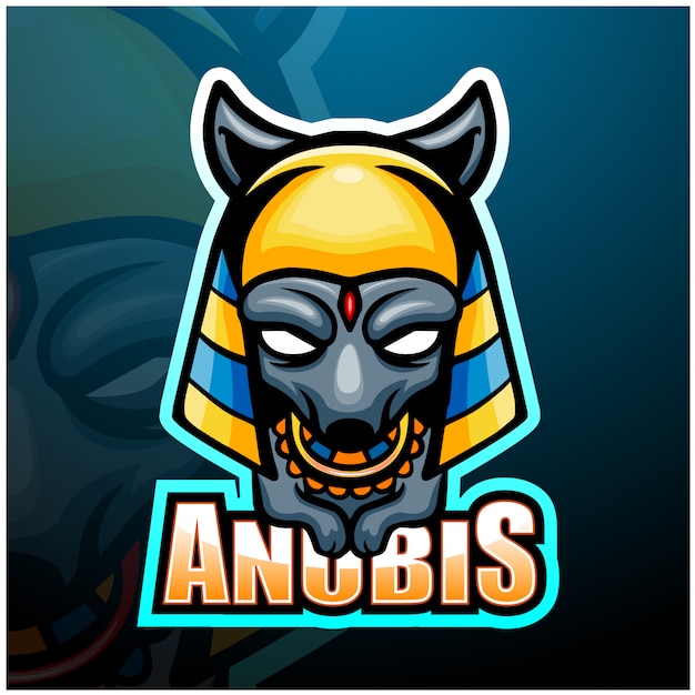 Anubis mascot esport illustration