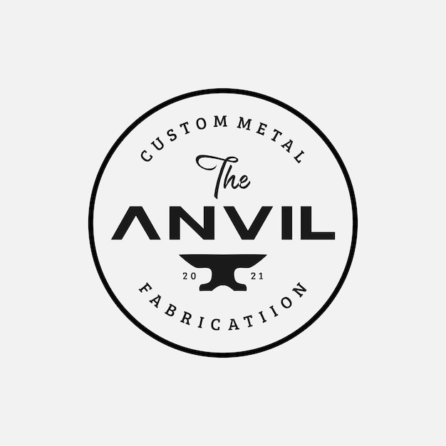 The anvil logo design template