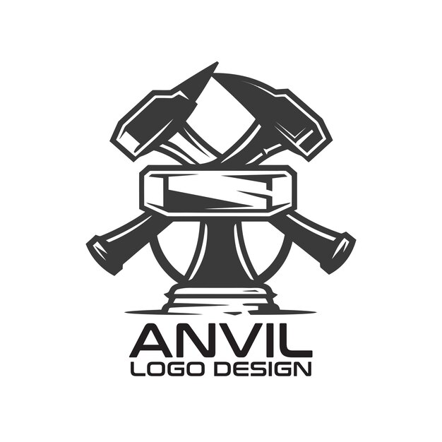 Vector anvil vector logo design