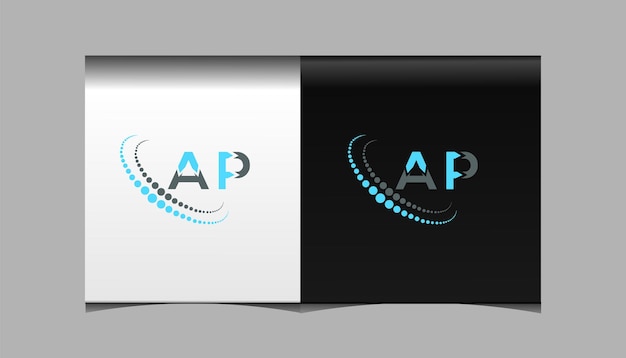 AP creative initials letter logo design with vector graphic