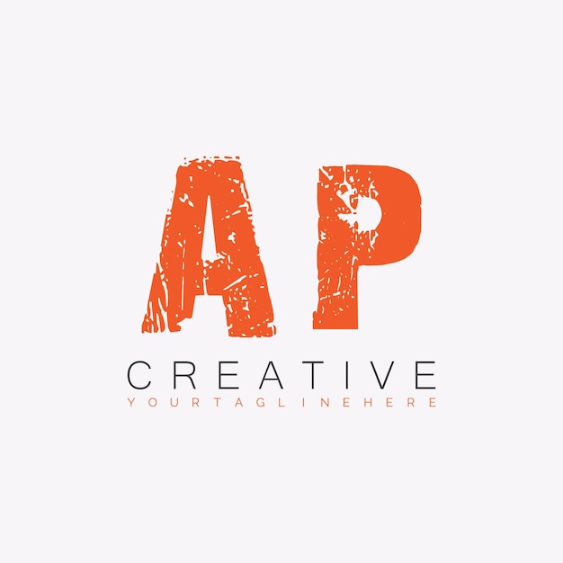 AP initial monogram logo with letter creative design