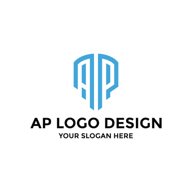 AP letter Logo Design Template