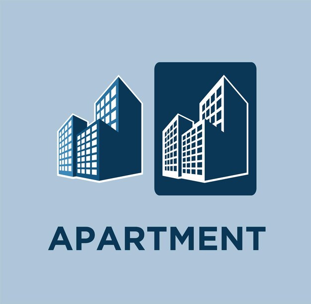 Vector apartment building design illustration