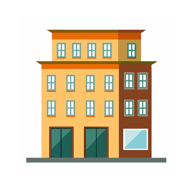 apartment building vector illustration white background