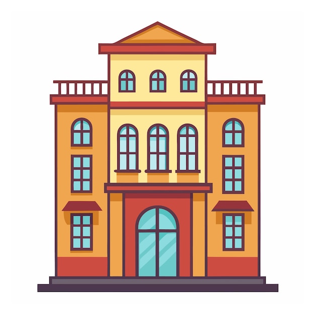 apartment building vector illustration white background