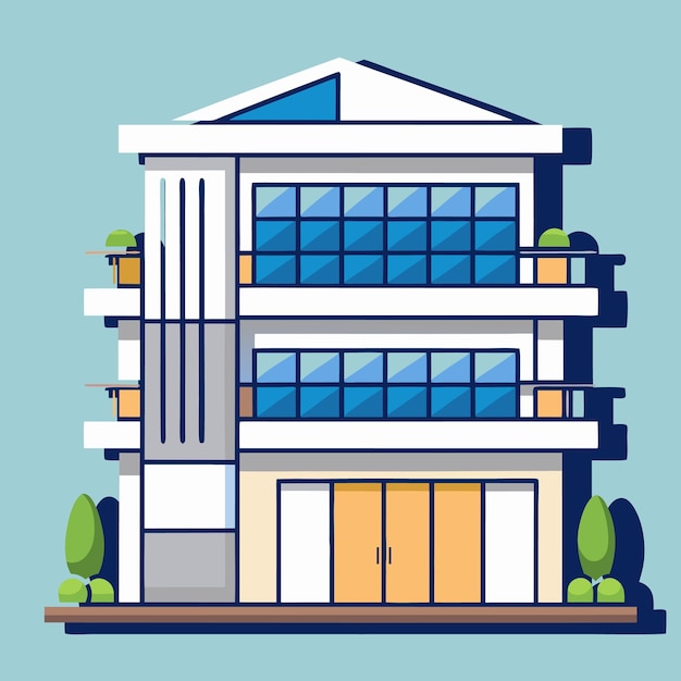 apartment building vector illustration white background