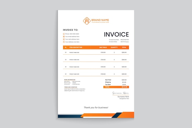 Vector apartment minimalist architectural invoice template design