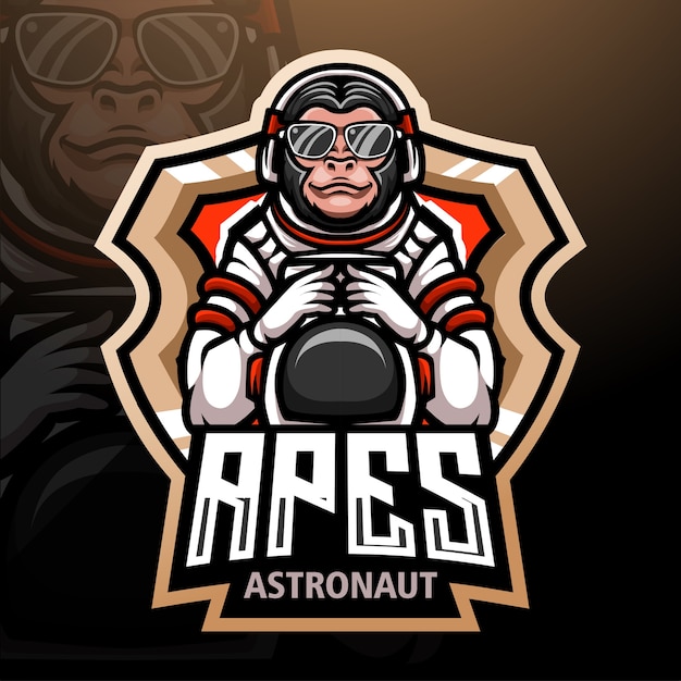 Ape esport logo mascot design