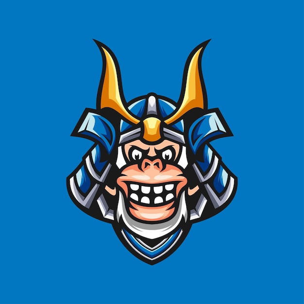 Ape Samurai Mascot Design