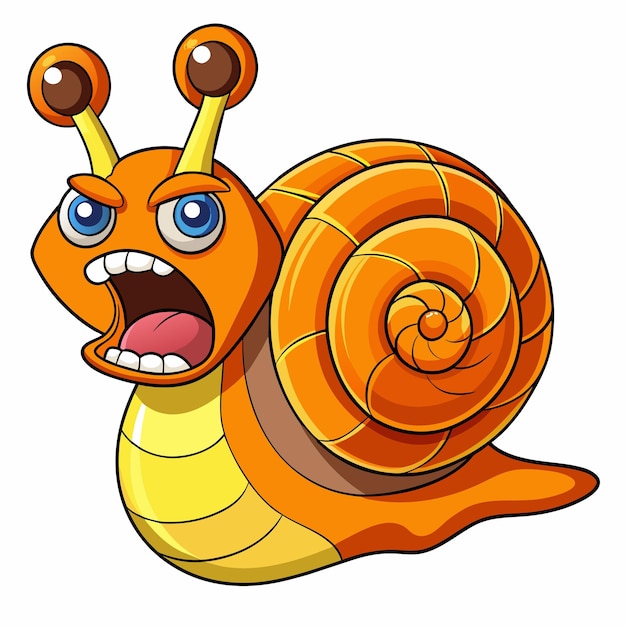 Aplysia snail angry vector kawaii