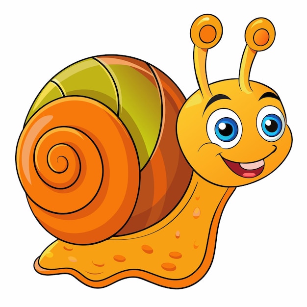 Aplysia snail smiles vector kawaii