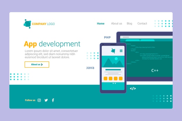 App development - landing page