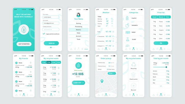 Vector app ui design