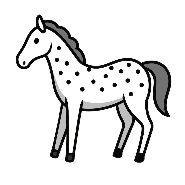 Appaloosa horse rests icon vector illustration