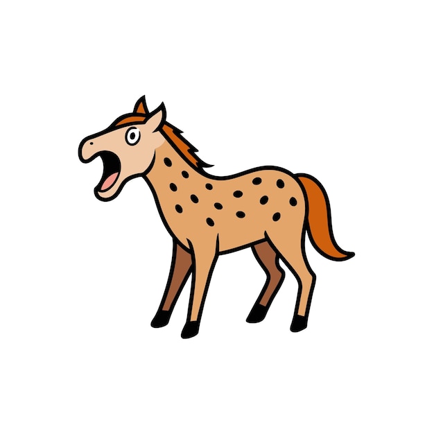 Appaloosa horse screams icon vector illustration