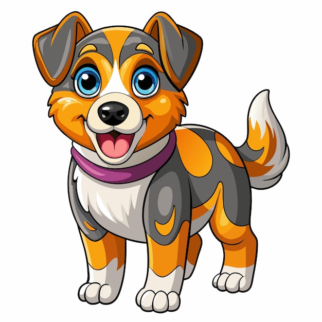 Appenzeller Dog smiles vector kawaii