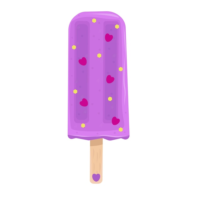 Appetizing violet icecream