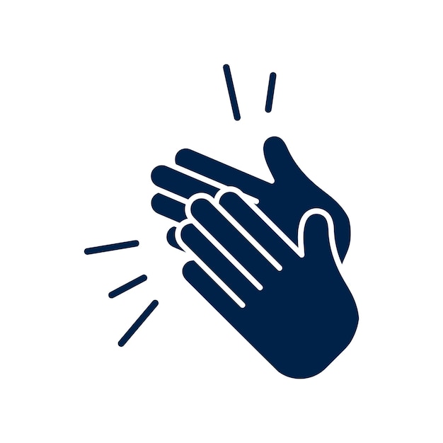 Applause icon clap hand gesture template illustration