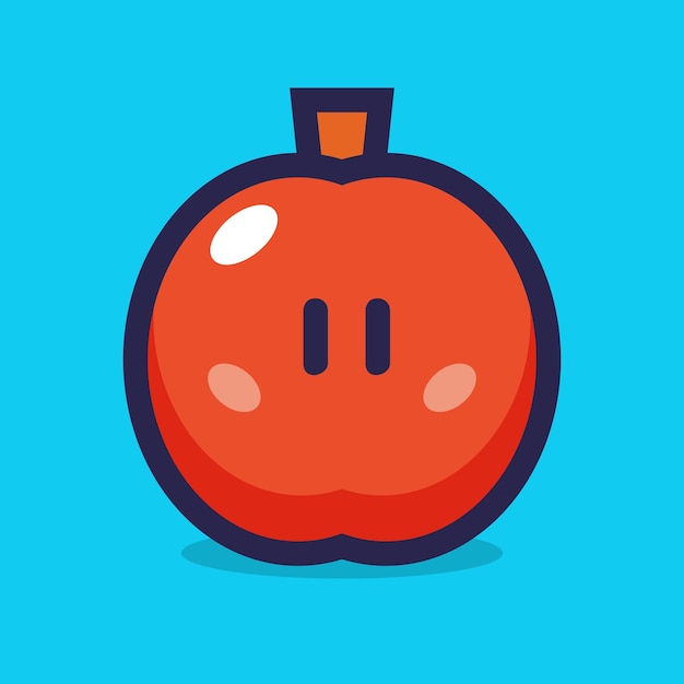 Vector apple cartoon vector illustration