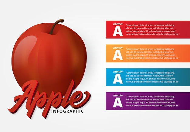 Vector apple concept infographic