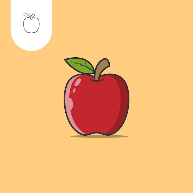 Apple flat icon logo