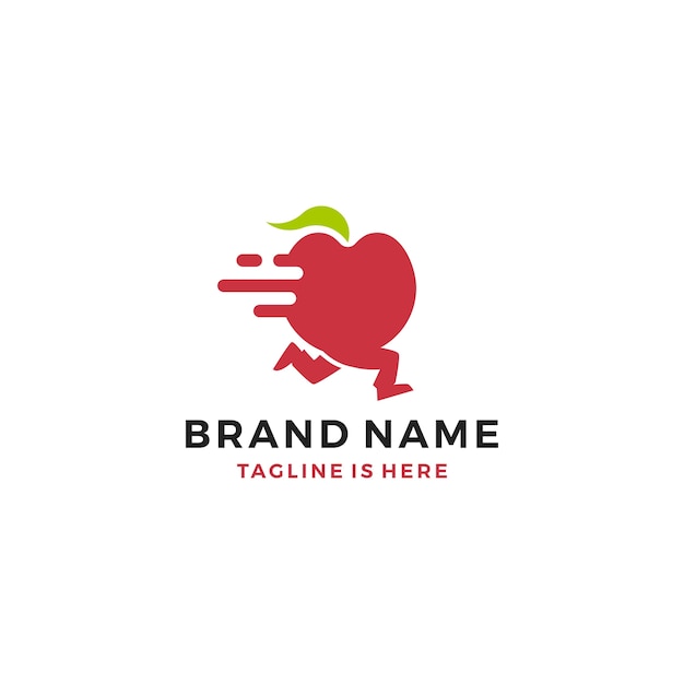 apple fruit delivery logo vector illustration icon