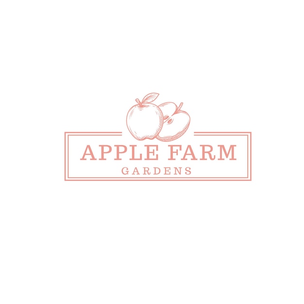 apple fruit farm store logo