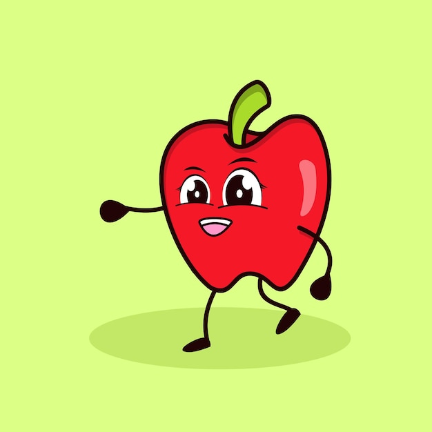 Apple fruit illustration Vector cartoon fresh