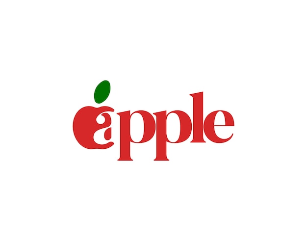 Apple fruit logo Letter A initial inside apple silhouette