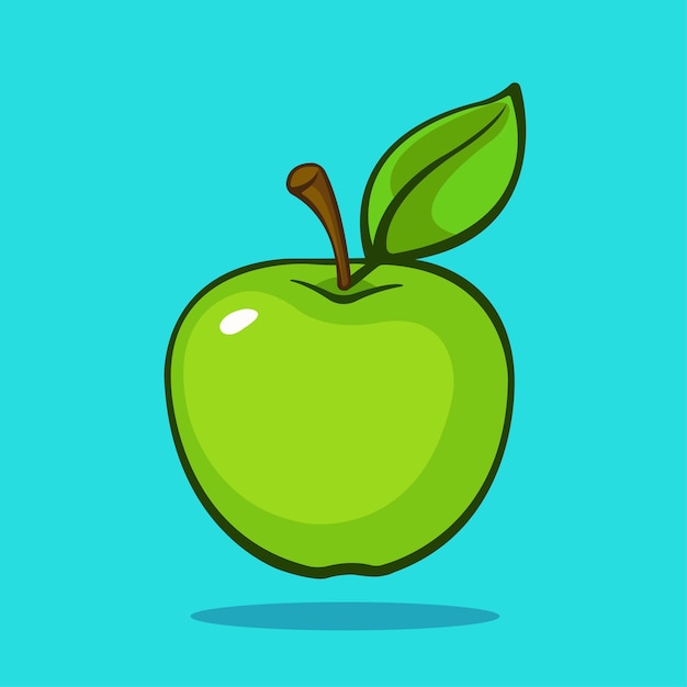 Apple garden fresh fruit icon vector or apple flat color vector icon design for food apps and web