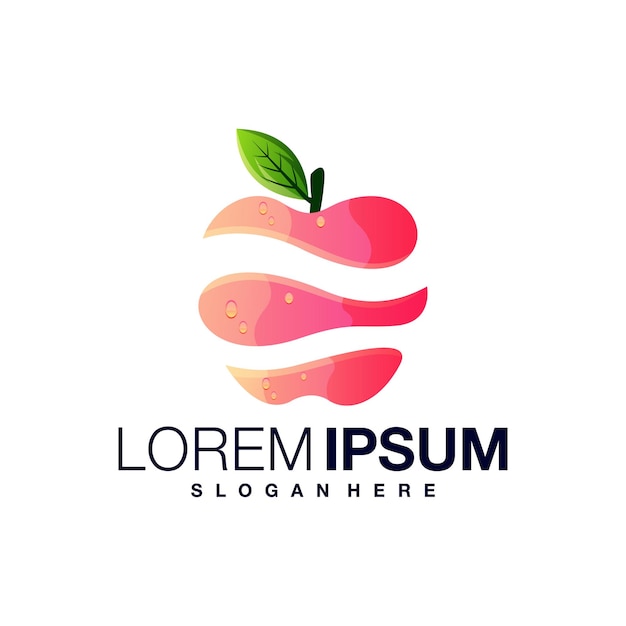 apple gradient logo design template