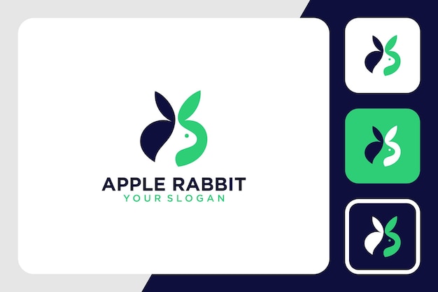 apple logo design with rabbit inspiration