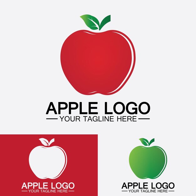 Apple logo fruit healthy food designApple logo design inspiration vector template