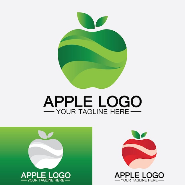 Apple logo fruit healthy food designApple logo design inspiration vector template