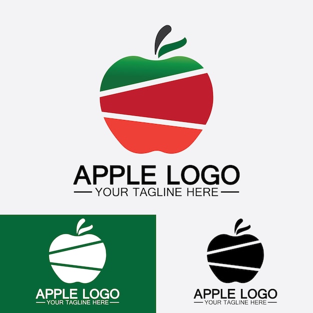 Apple logo fruit healthy food designApple logo design inspiration vector template