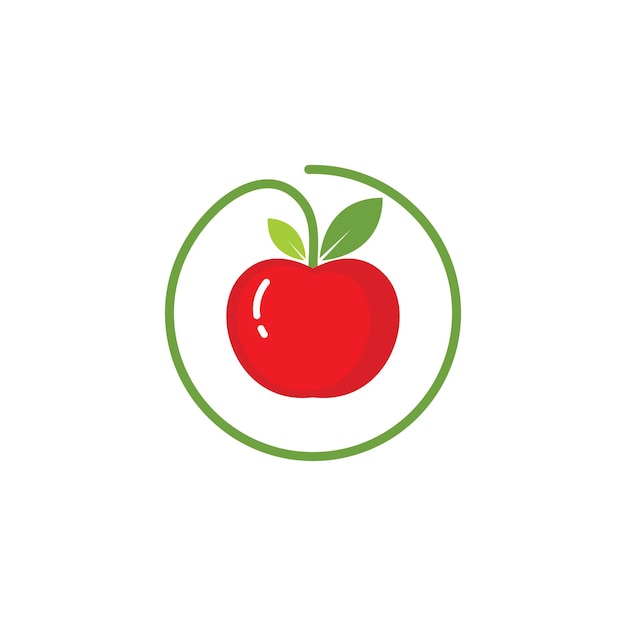 Apple logo icon vector illustration design template