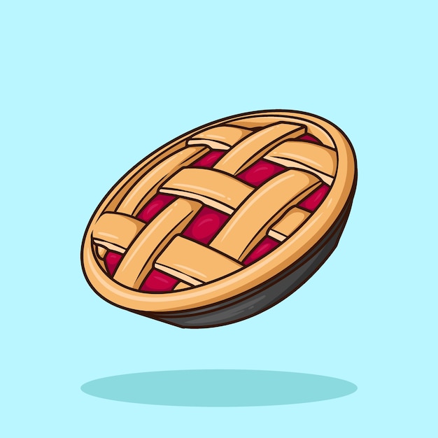 Apple Pie Art Cartoon Vector