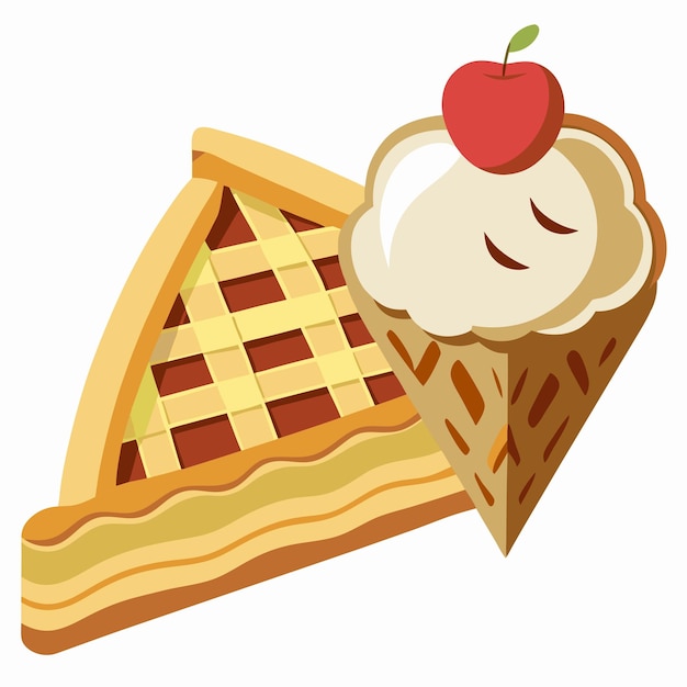 Vector apple pie food vector graphic