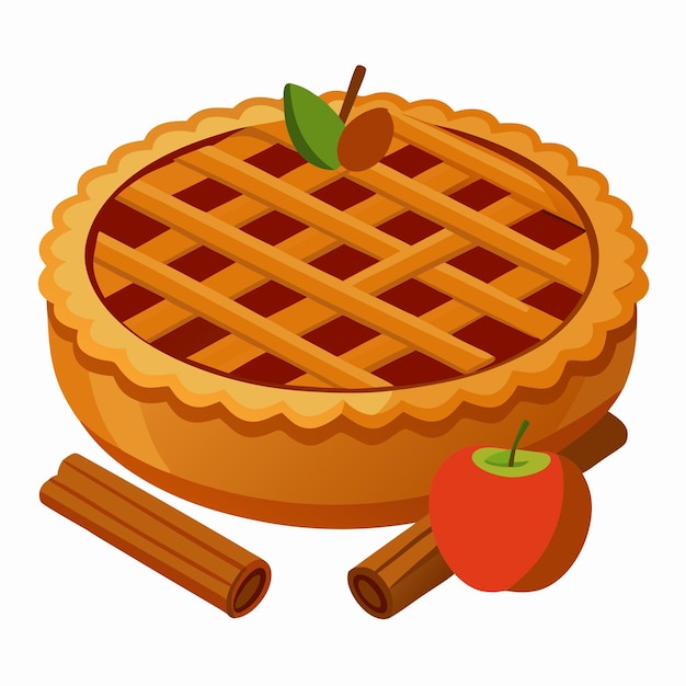 Apple pie illustration