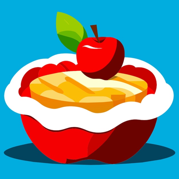 Vector apple pie vector illustration