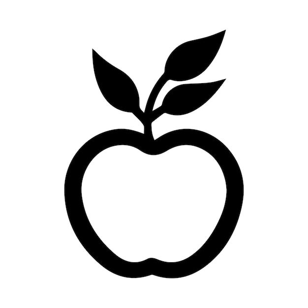 Apple silhouette icons and simple black shape vector illustration on white background Apple Logo