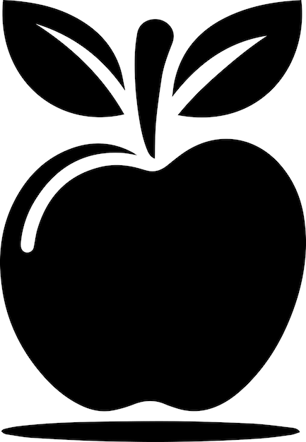 Apple Silhouette Vector Illustration